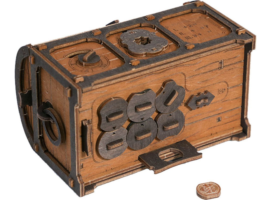 WOODEN CITY 3D drevené puzzle Escape room: Truhla s pokladom 165 dielikov