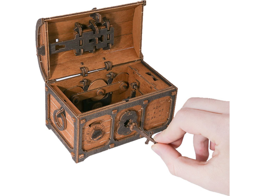 WOODEN CITY 3D drevené puzzle Escape room: Truhla s pokladom 165 dielikov