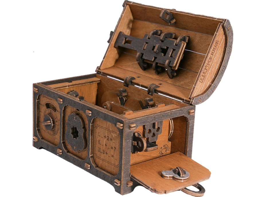 WOODEN CITY 3D drevené puzzle Escape room: Truhla s pokladom 165 dielikov