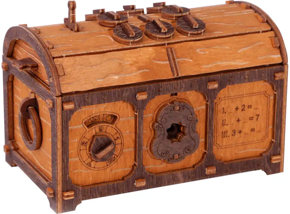 WOODEN CITY 3D drevené puzzle Escape room: Truhla s pokladom 165 dielikov
