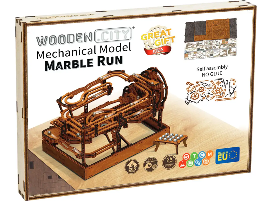 WOODEN CITY 3D drevené puzzle Guličková dráha 265 dielikov