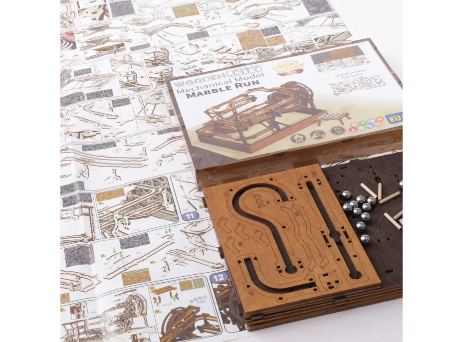 WOODEN CITY 3D drevené puzzle Guličková dráha 265 dielikov