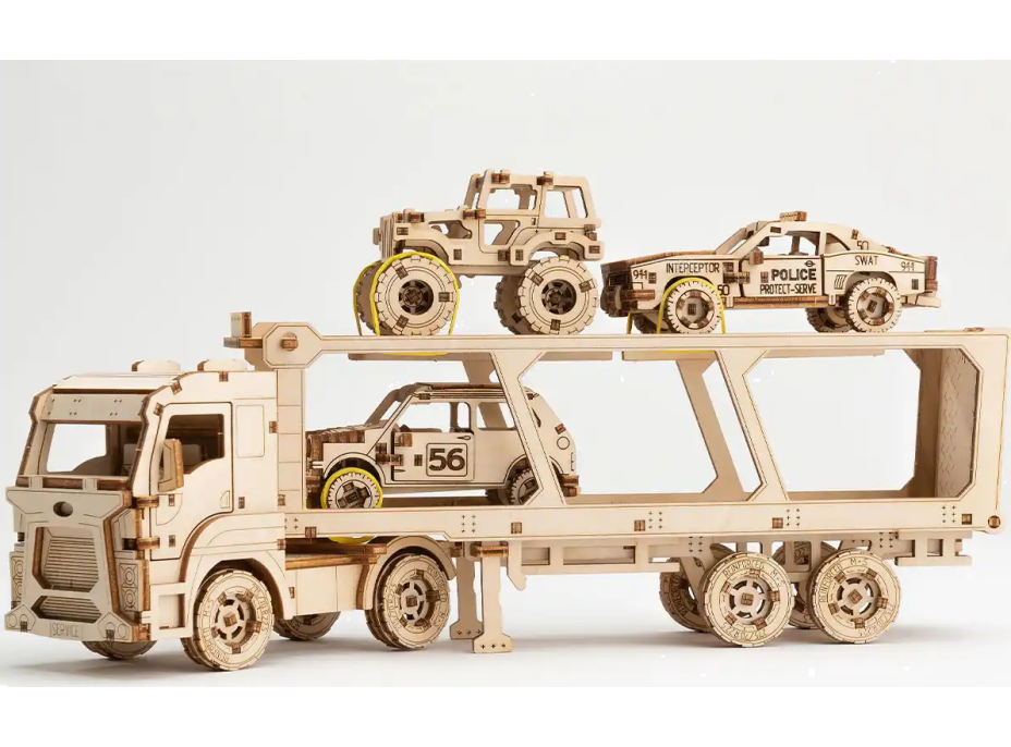 WOODEN CITY 3D puzzle Superfast Car Carrier Truck