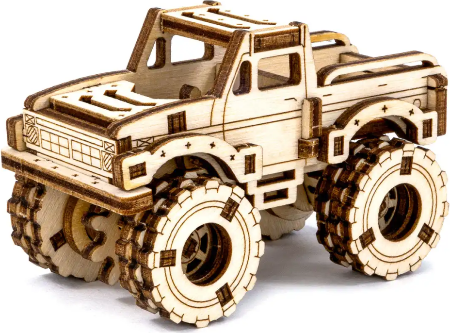 WOODEN CITY 3D puzzle Superfast Monster Truck 4