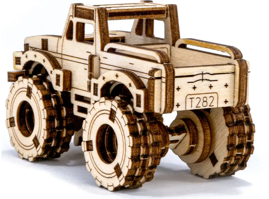 WOODEN CITY 3D puzzle Superfast Monster Truck 4