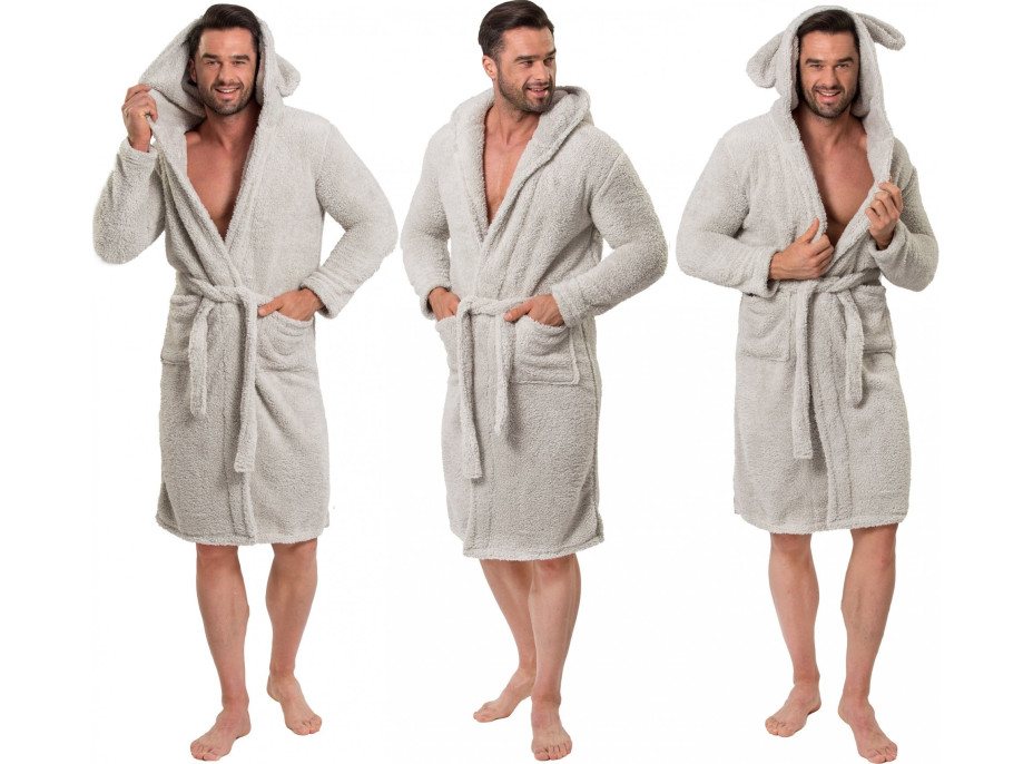 Pánsky župan TEDDY - šedý