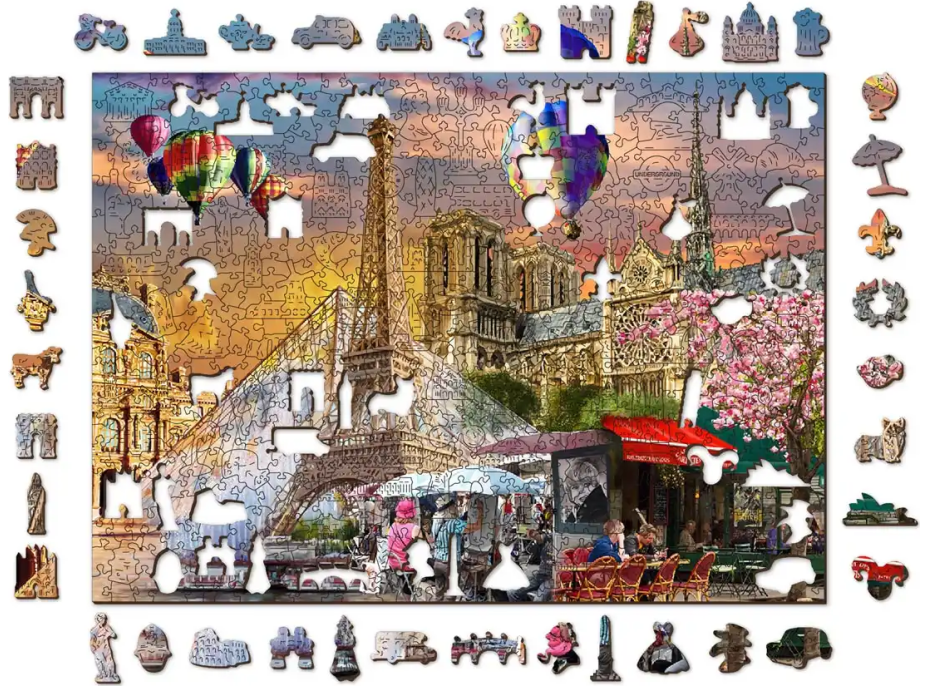 WOODEN CITY Drevené puzzle Jar v Paríži 2v1, 1010 dielikov EKO