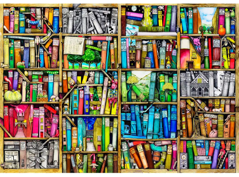 WOODEN CITY Drevené puzzle Knižnica 2v1, 4000 dielikov WOODEN CITY Drevené puzzle Knižnica 2v1, 4000 dielikov