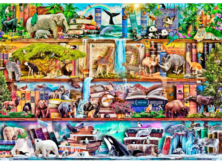 WOODEN CITY Drevené puzzle Úžasné kráľovstvo zvierat 2v1, 4000 dielikov