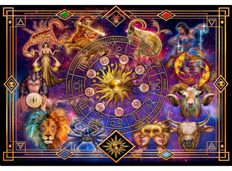 WOODEN CITY Drevené puzzle Zverokruh 2v1, 4000 dielikov