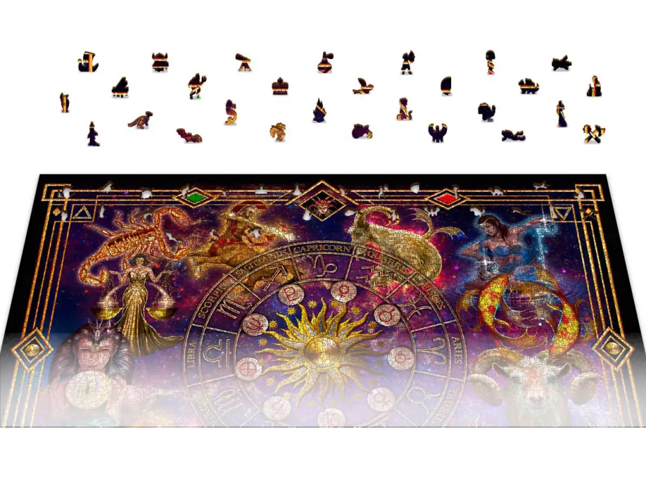 WOODEN CITY Drevené puzzle Zverokruh 2v1, 4000 dielikov