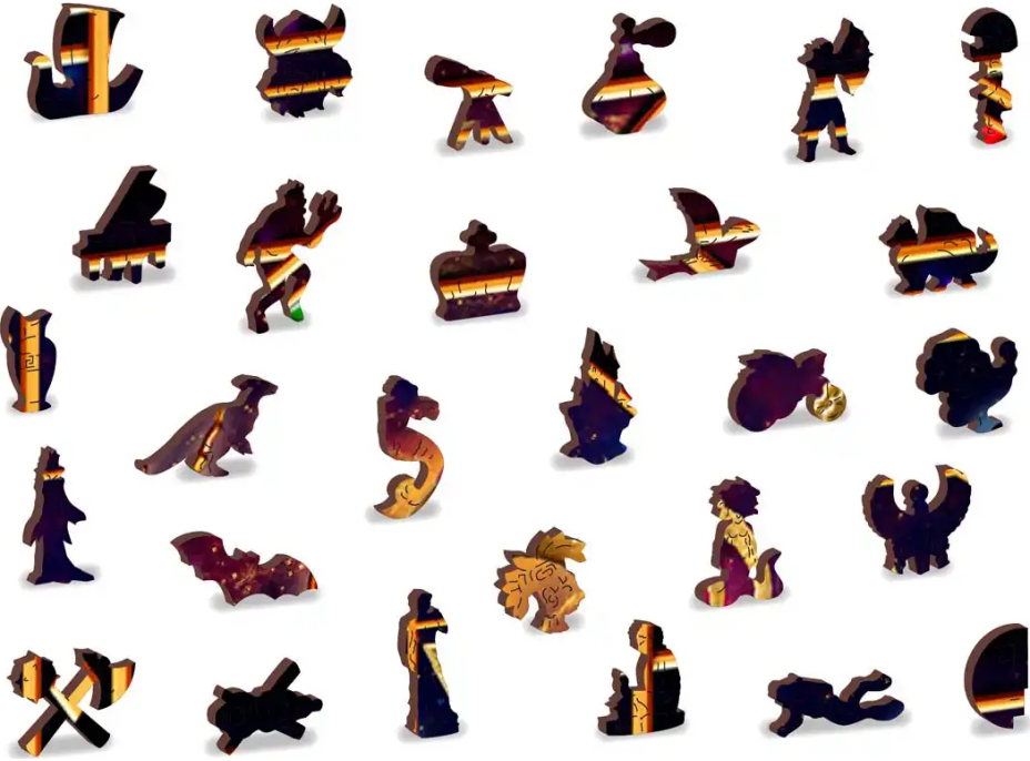 WOODEN CITY Drevené puzzle Zverokruh 2v1, 4000 dielikov