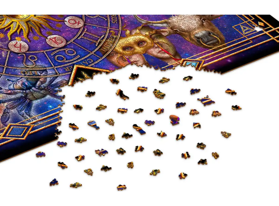 WOODEN CITY Drevené puzzle Zverokruh 2v1, 4000 dielikov