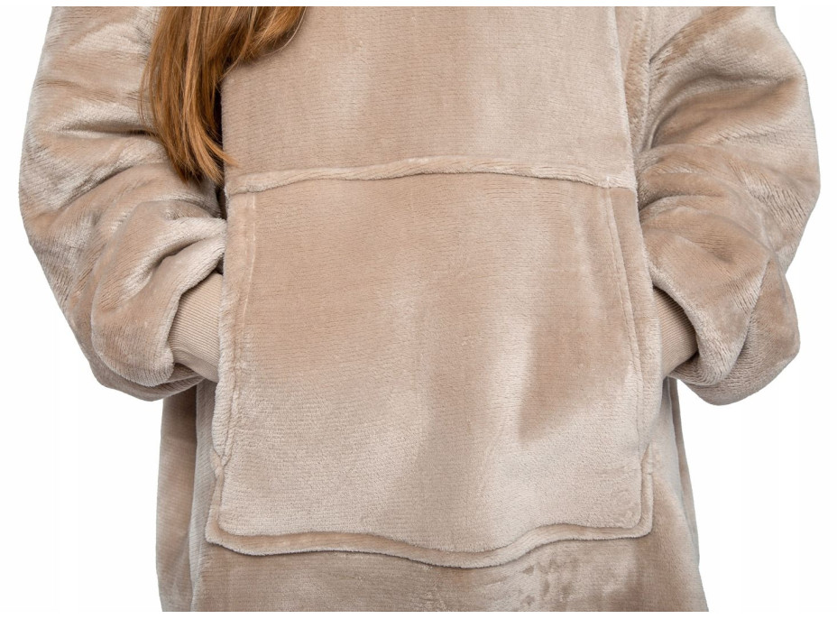 Mikinová deka - tmavo šedá