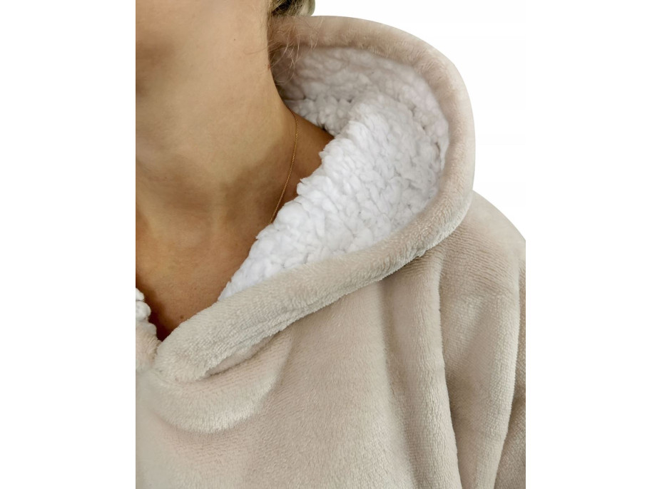 Mikinová deka - tmavo šedá