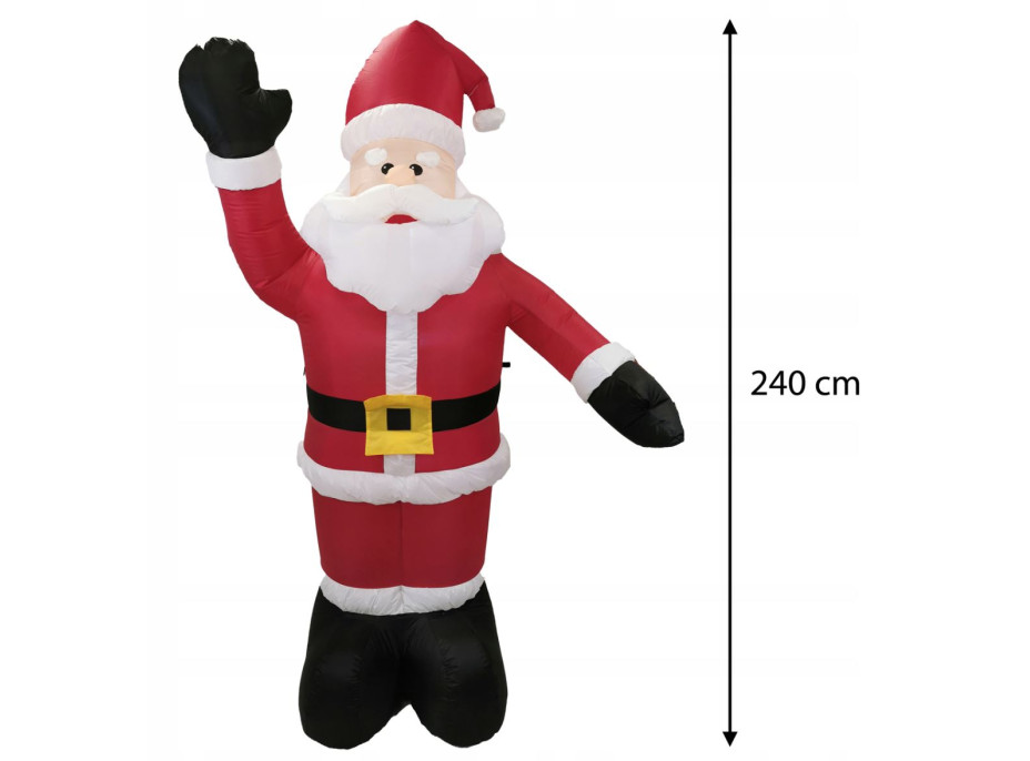 Nafukovací Santa Claus s osvetlením - 240 cm