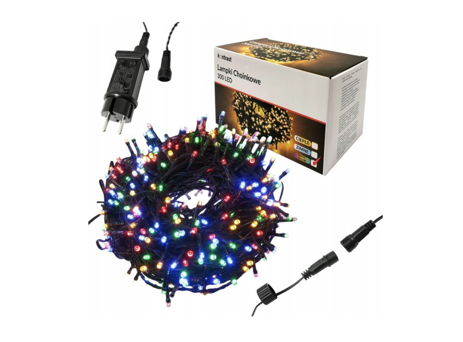 Vianočná LED reťaz - 300 LED - multicolor