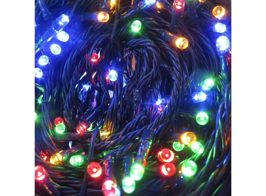 Vianočná vonkajšia LED reťaz - 500 LED - multicolor