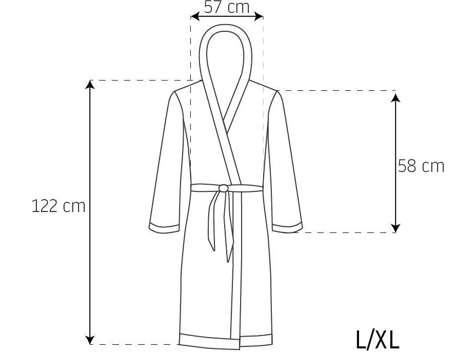 Dámsky župan SAMANTHA - krémovo biely