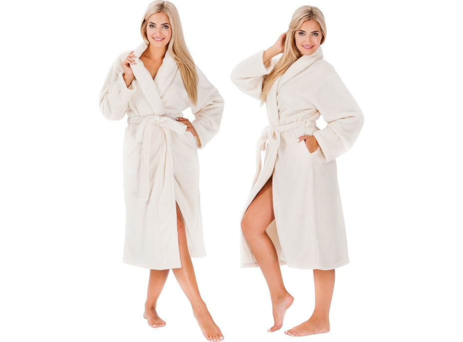 Dámsky župan SAMANTHA - krémovo biely