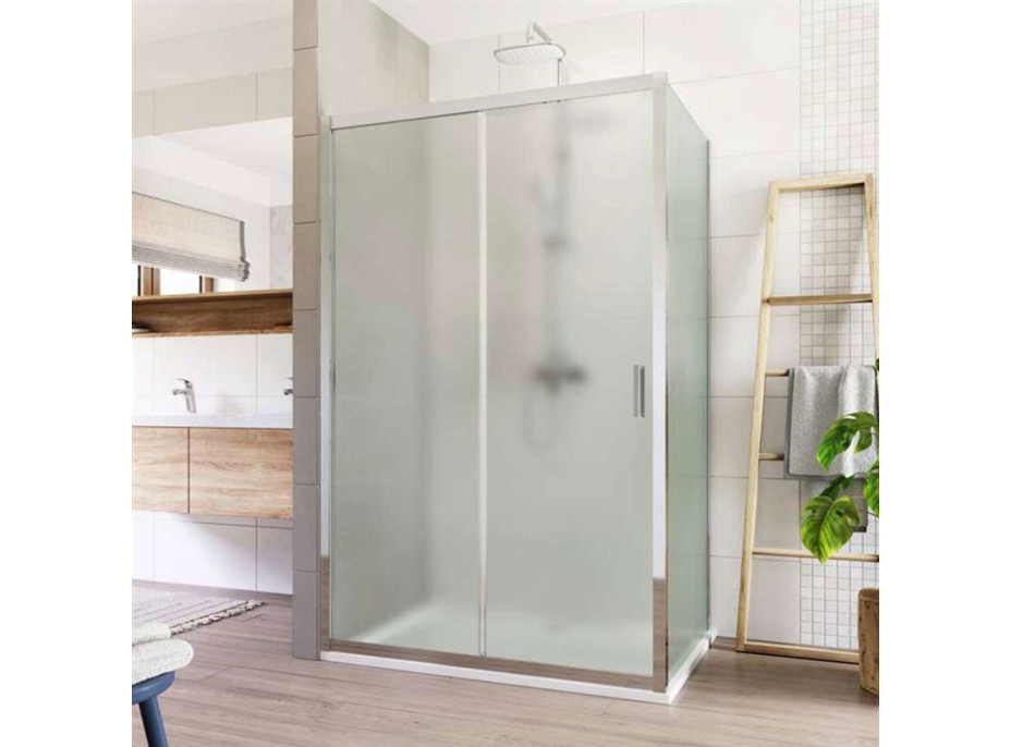 Sprchovací kút LIMA - obdĺžnik - chróm/sklo Point - posuvné dvere