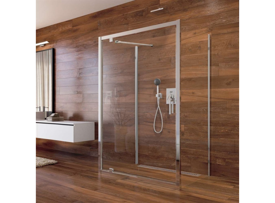 Sprchovací kút na stenu LIMA - obdĺžnik - chróm/sklo Point - krídlové dvere