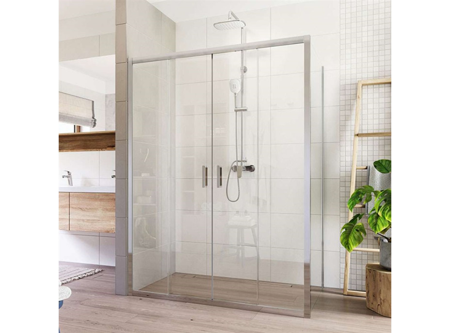 Sprchový kout LIMA - obdélník - chrom/sklo Čiré - čtyřdílné posuvné dveře