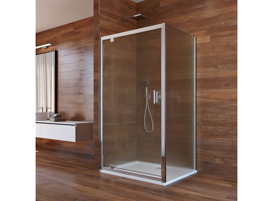 Sprchovací kút LIMA - obdĺžnik - chróm/sklo Point - krídlové dvere