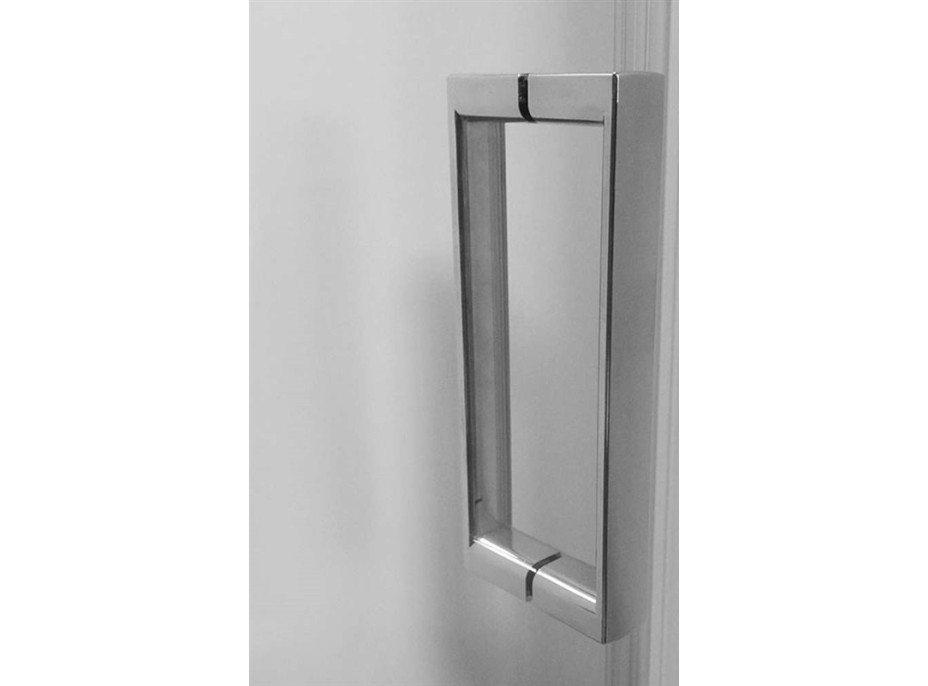 Sprchovací kút na stenu LIMA - štvorec - chróm / sklo Point - krídlové dvere