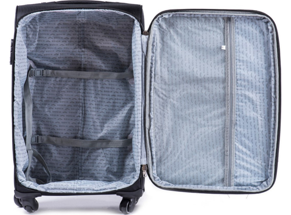 Moderné cestovné tašky MOVE 2 - set S+M+L - čierne