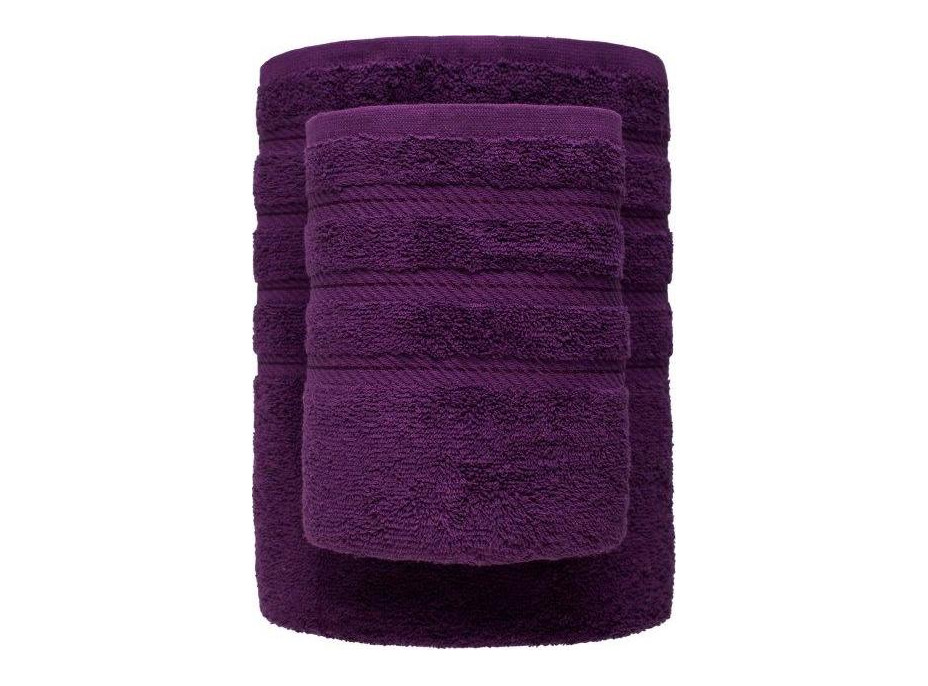 Bavlnený uterák EVA - 70x140 cm - 450g/m2 - tmavo fialový