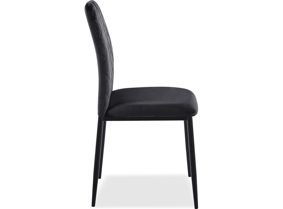 Jedálenská stolička MAVERIK VELVET - čierna