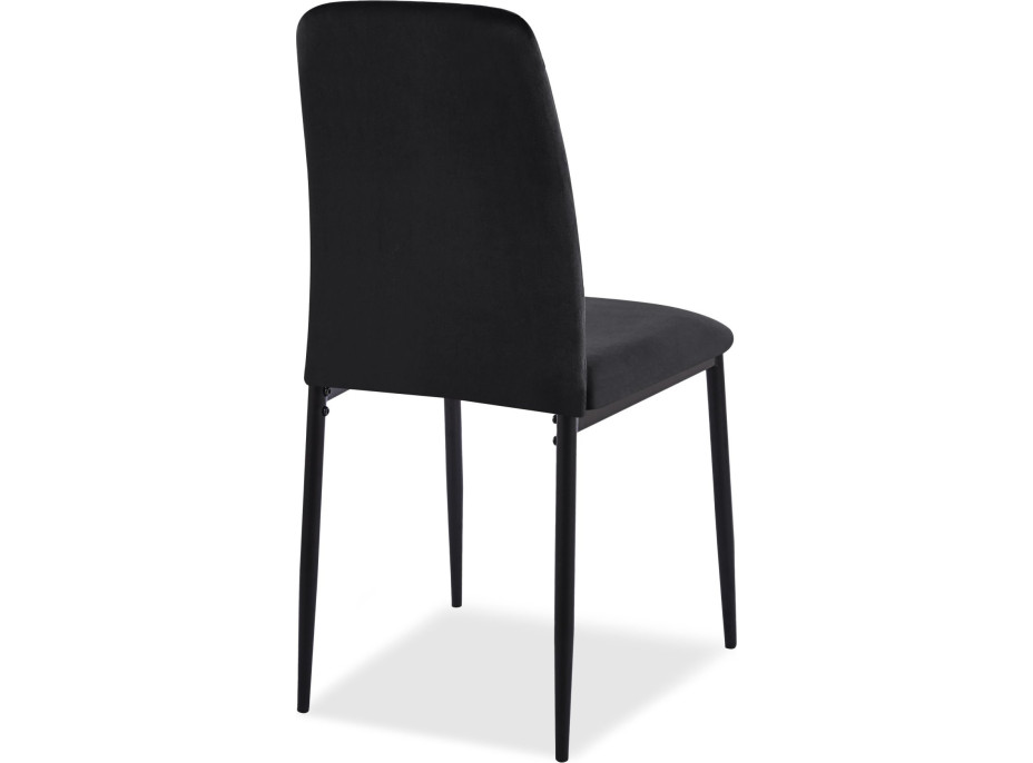 Jedálenská stolička MAVERIK VELVET - čierna