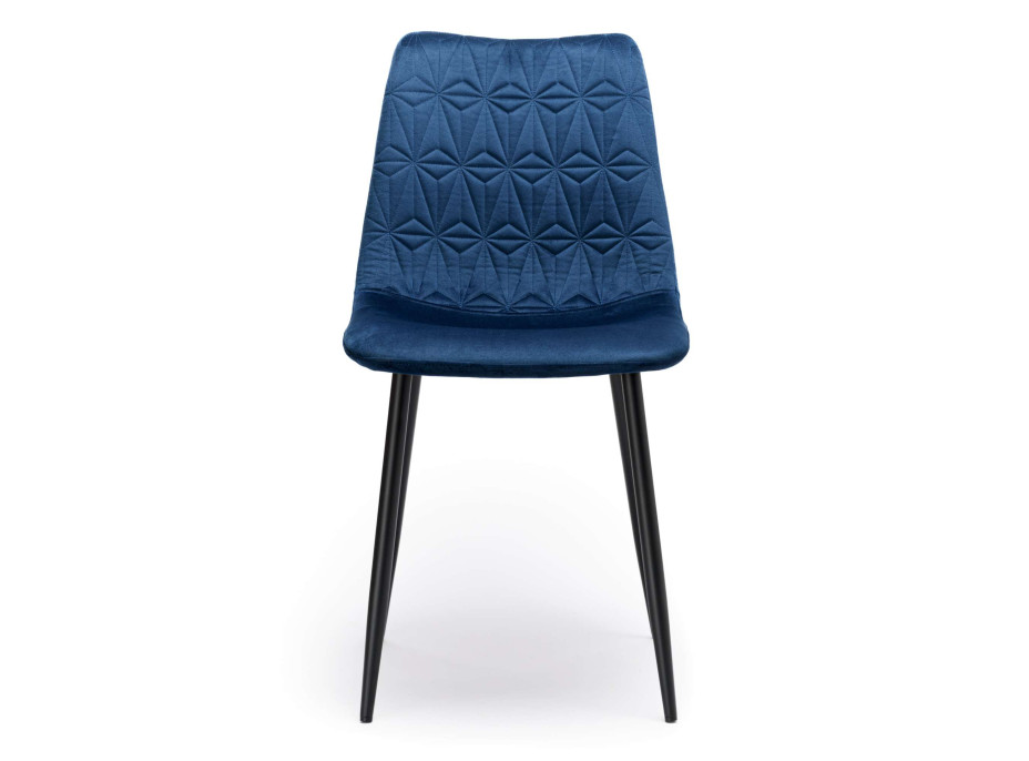 Jedálenská stolička DOVER VELVET - tmavo modrá