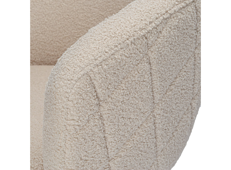 Kreslo HAMPTON TEDDY bouclé - béžové