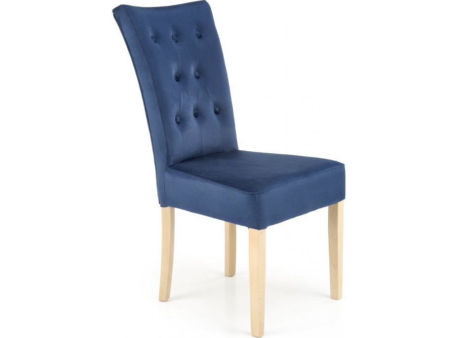Jedálenská stolička NEW ENGLAND - dub medový/tmavo modrá