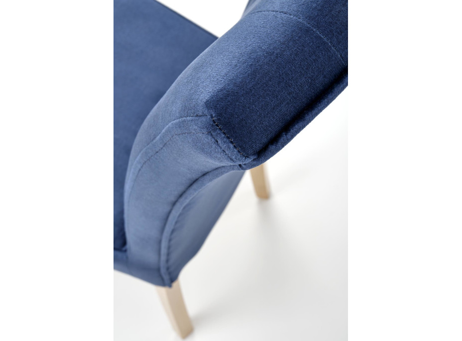 Jedálenská stolička NEW ENGLAND - dub medový/tmavo modrá