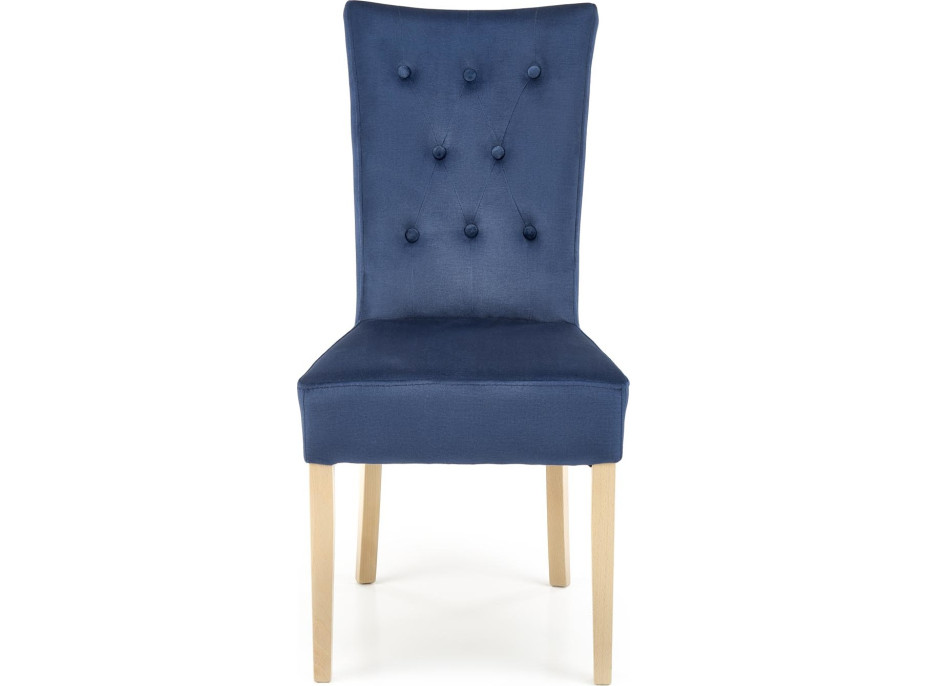 Jedálenská stolička NEW ENGLAND - dub medový/tmavo modrá