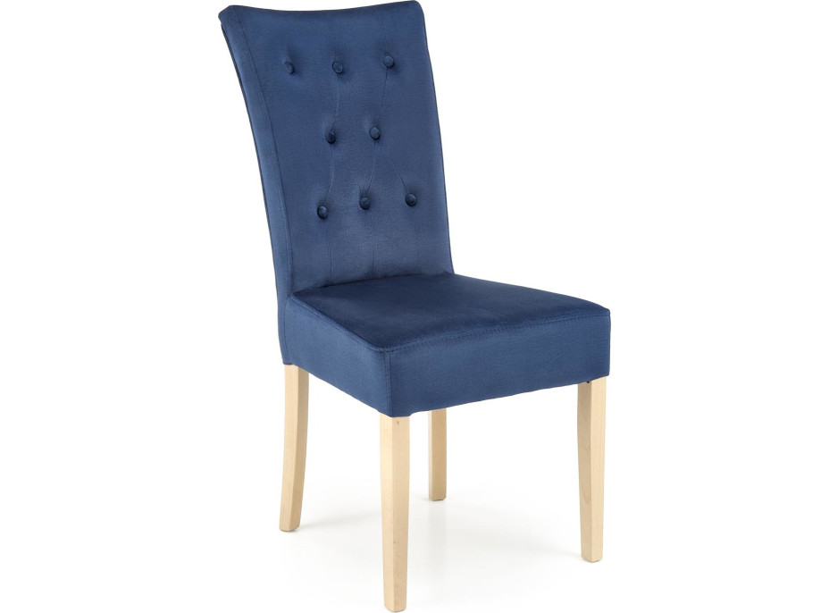 Jedálenská stolička NEW ENGLAND - dub medový/tmavo modrá