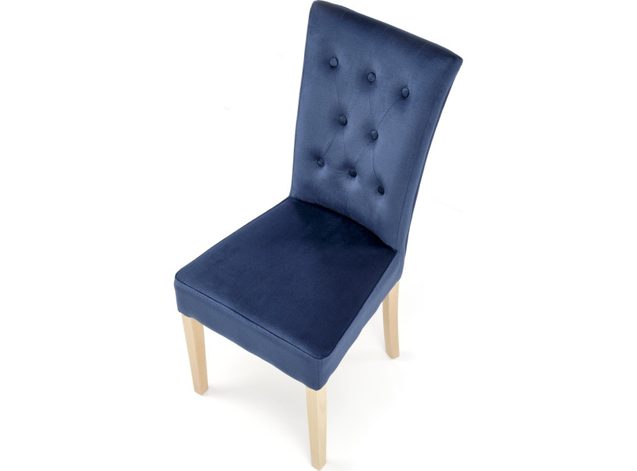 Jedálenská stolička NEW ENGLAND - dub medový/tmavo modrá