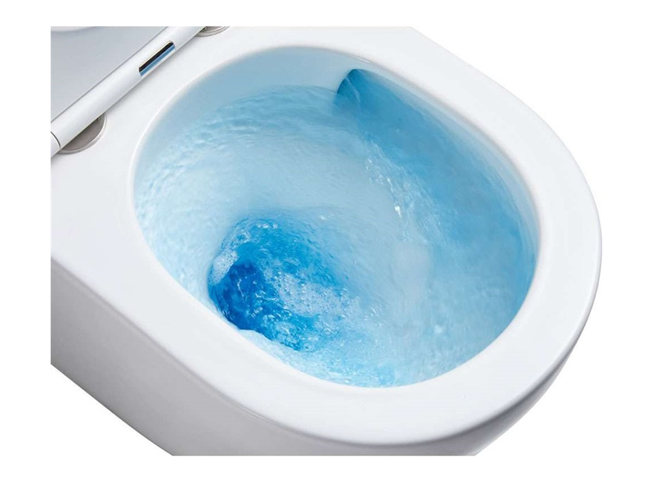 Závesné kapotované WC Smart Flush RIMLESS - 49,5x36x37 cm + duroplast sedátko