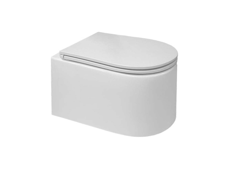 Závesné kapotované WC RIMLESS - 49,5x36x37 cm + duroplast sedátko SLIM