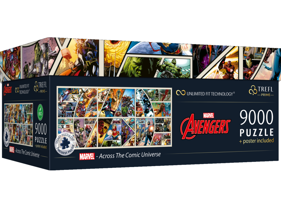 TREFL Puzzle UFT Marvel Avengers: Naprieč komiksovým vesmírom 9000 dielikov