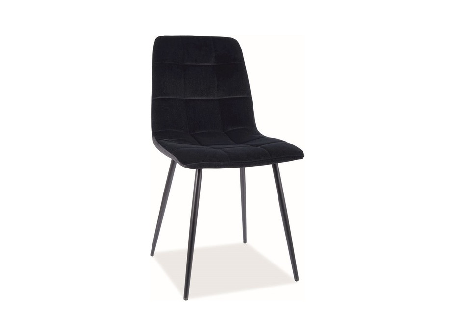 Jedálenská stolička MILAN - čierna / čierna - ľahko čistiteľná látka