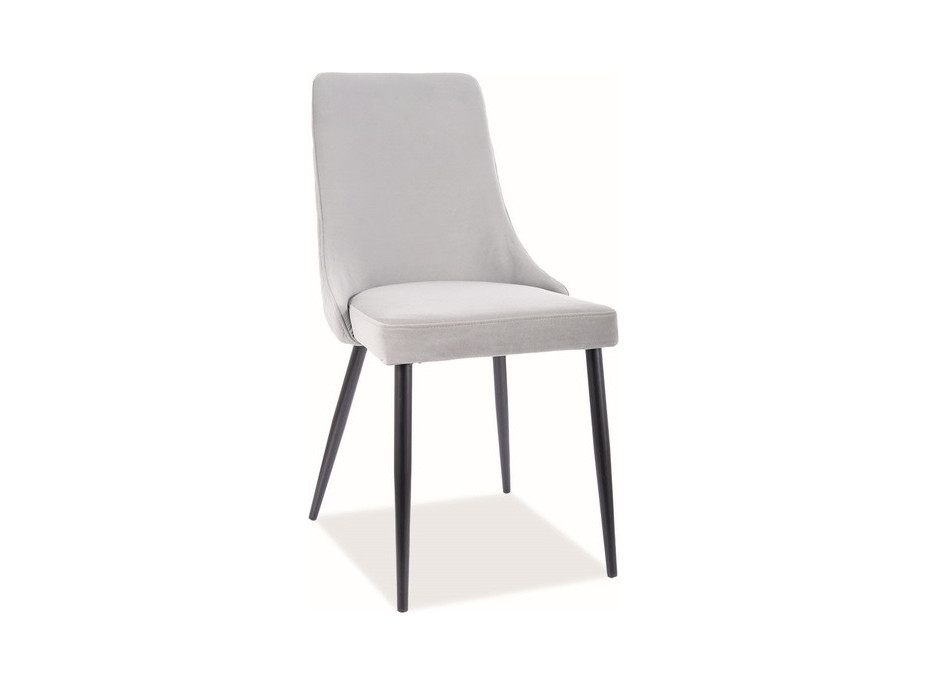 Jedálenská stolička PANINO - čierna / sivá - ľahko čistiteľná látka