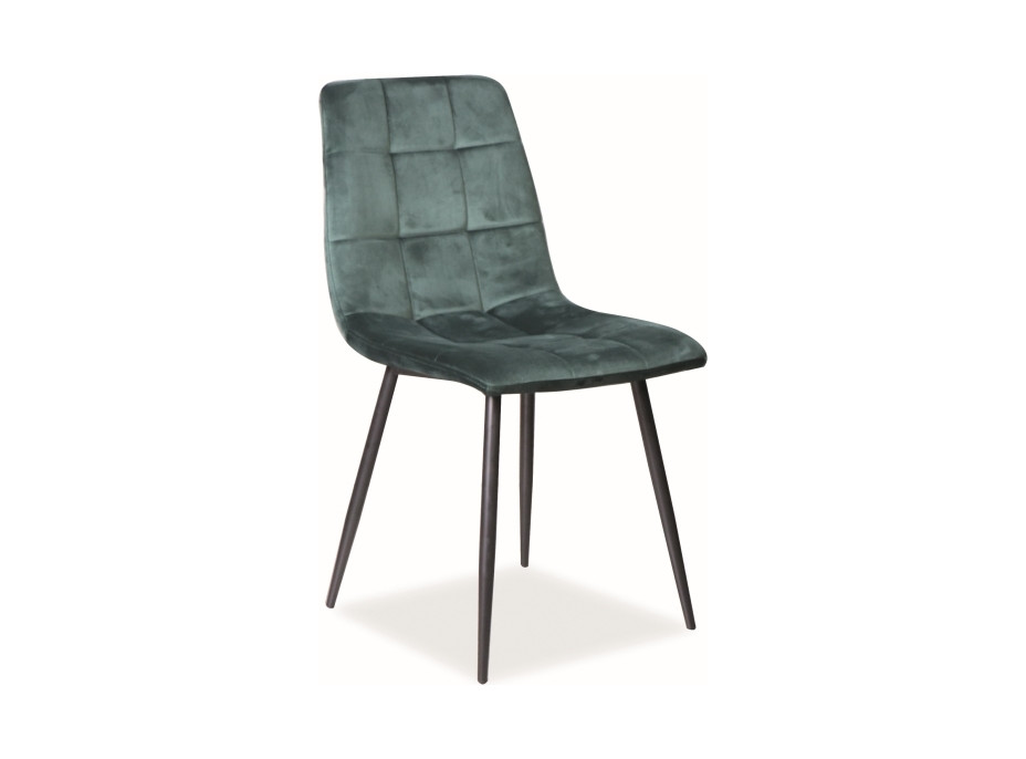 Jedálenská stolička MILAN - čierna / tmavo zelená