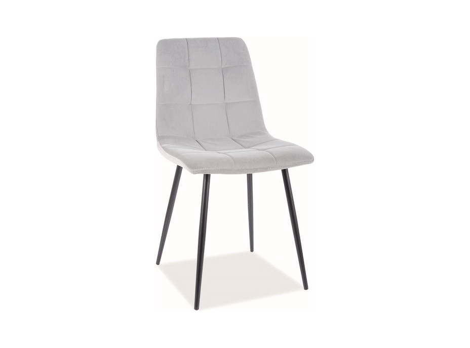 Jedálenská stolička MILAN - čierna / svetlo šedá - ľahko čistiteľná látka