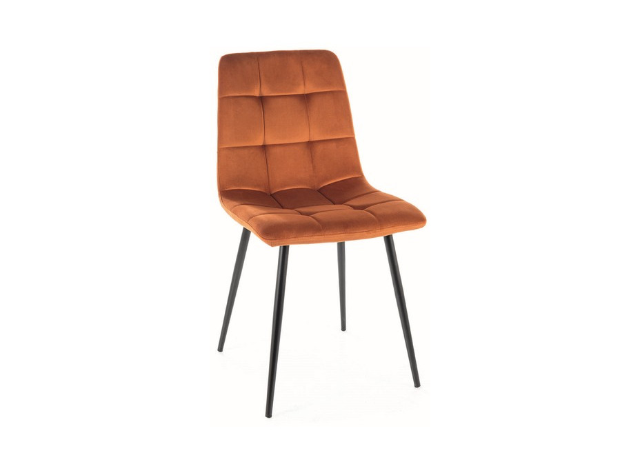Jedálenská stolička MILAN - čierna / škoricovo hnedá