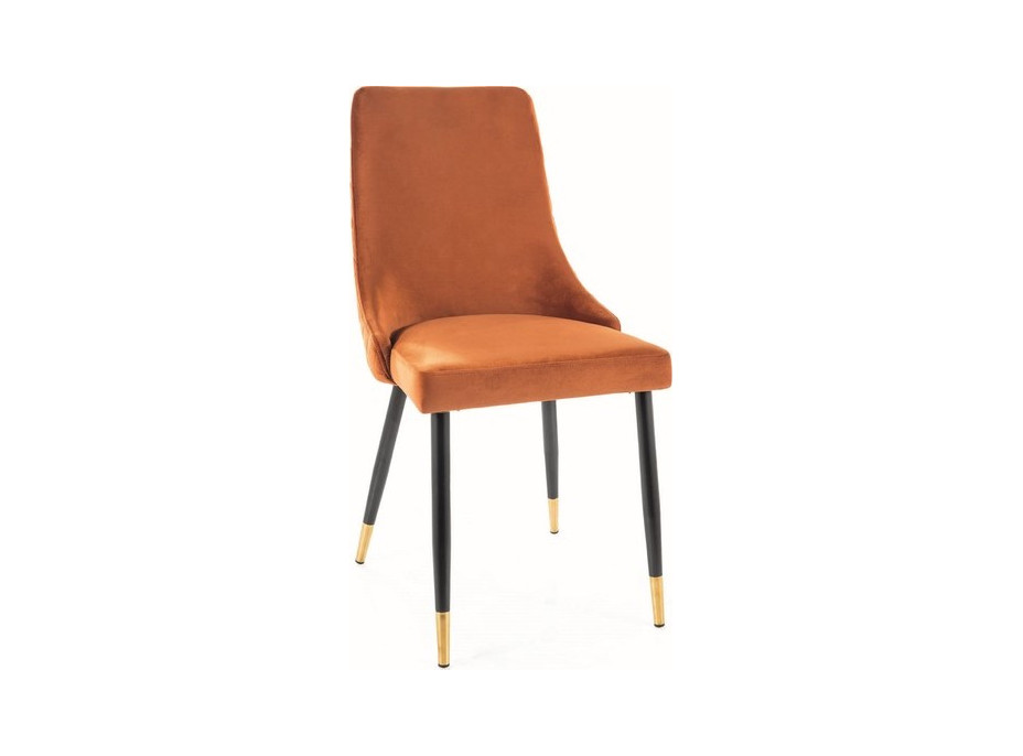 Jedálenská stolička PANINO - zlatá/čierna/škoricovo hnedá