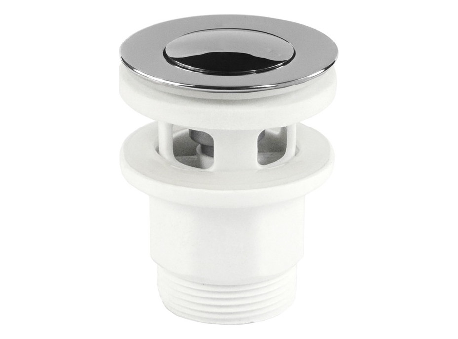 Umývadlová stojanková batéria SONÁTA s click/clack zátkou s prepadom - chrómová